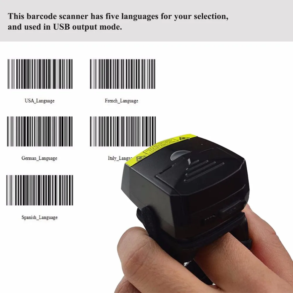 Переносной лазерный сканер штрих кодов FS01 1D 32 бит USB литий ионный аккумулятор для