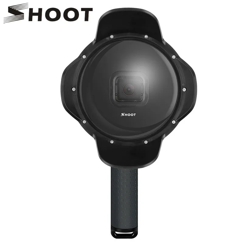 

SHOOT Underwater Dome Port for GoPro Hero 7 6 5 Black with Float Grip Waterproof Case Sunshade Lens Dome Go Pro 6 5 7