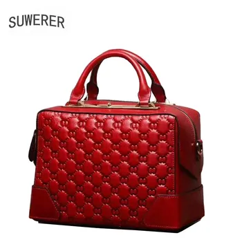 

Genuine Leather handbag 2020 new OL tide retro handbag Leather Shoulder Messenger Bag Boston bag