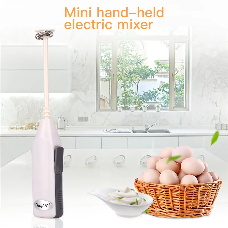 

Batterry Power Milk Drink Coffee Whisk Mixer Electric Egg Beater Frother Foamer Handle Stirrer Egg Stirring Kitchen Cooking Tool