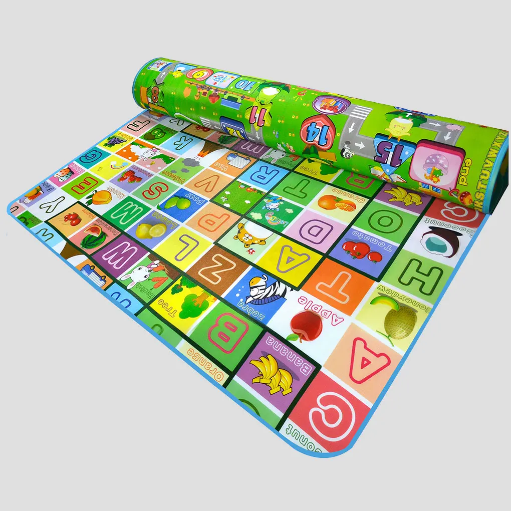 

2x1.8m Cartoon Animal Kid Crawling Rug Infant Baby Boy Girl Game Blanket Nursery Bedroom Carpet Child Play Mat Baby Crawling