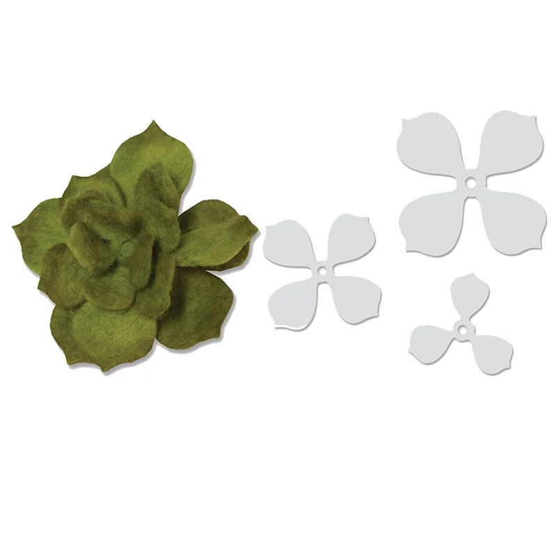 

ForeWan 3pcs Succulent Petal Frame Metal Cutting Dies for DIY Scrapbooking Photo Greeting Card Making Craft Embossing Dies