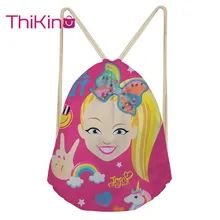 Thikin Jojo Siwa Повседневное мешок на завязках сумка для Gorls Для женщин путешествия рюкзак для малышей в мягкой обложке на низкой подошве; женские пляжные сумка со шнурком мешок