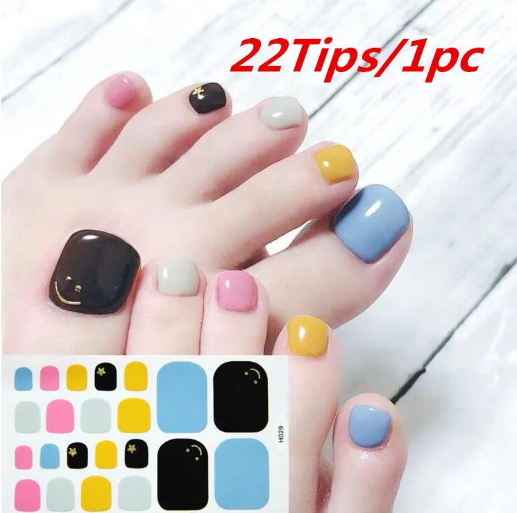 

22 tips/pc Nail sticker stick toenail stick nail oil film nail polish stick back glue stick waterproof 22