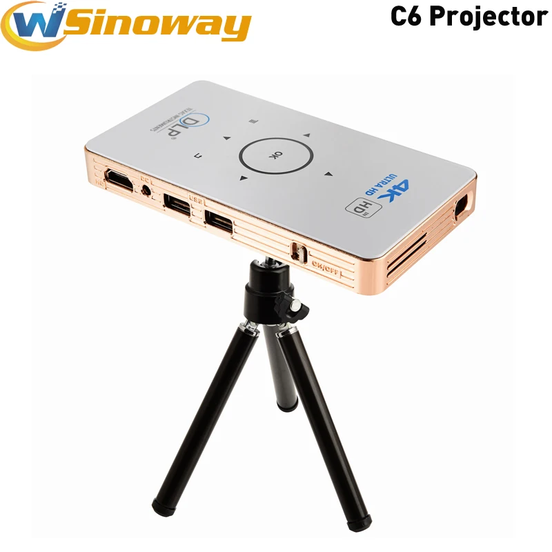 CSQ C6 DLP projector Android 5.1 quad core TV Box dual band 5Ghz HD