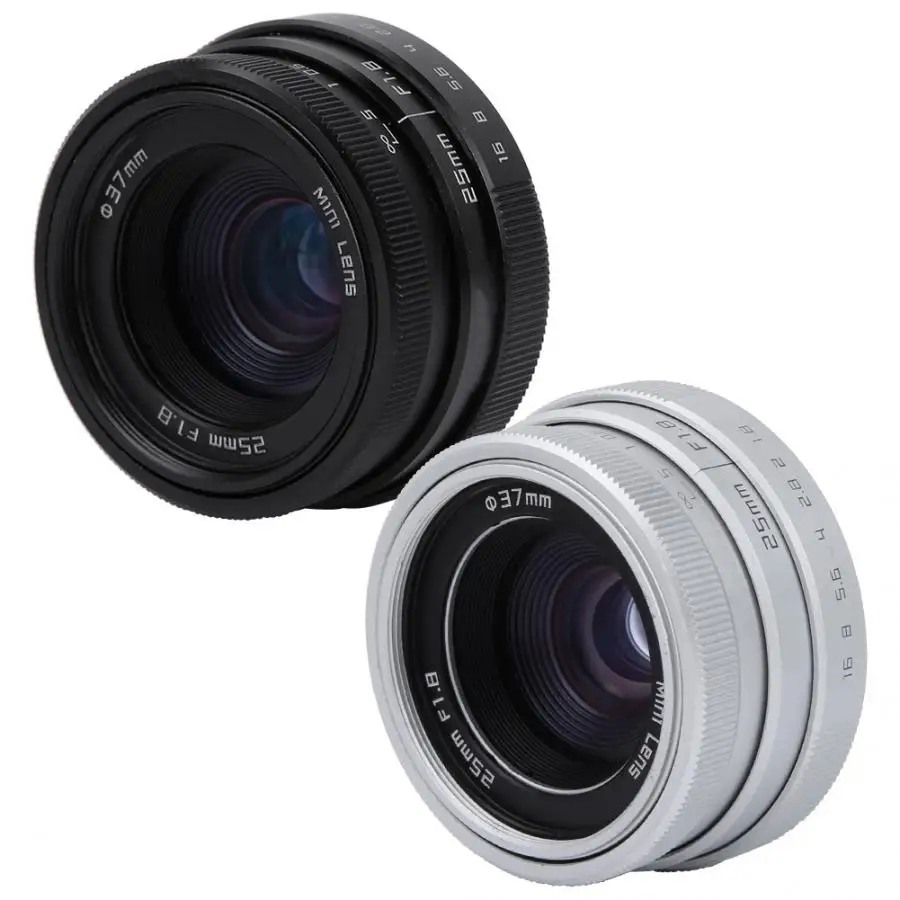 Lente para celular 25 мм F1.8 Мини CCTV C Mount широкоугольный объектив для sony Nikon Canon DSLR lentille для освещения под светильник