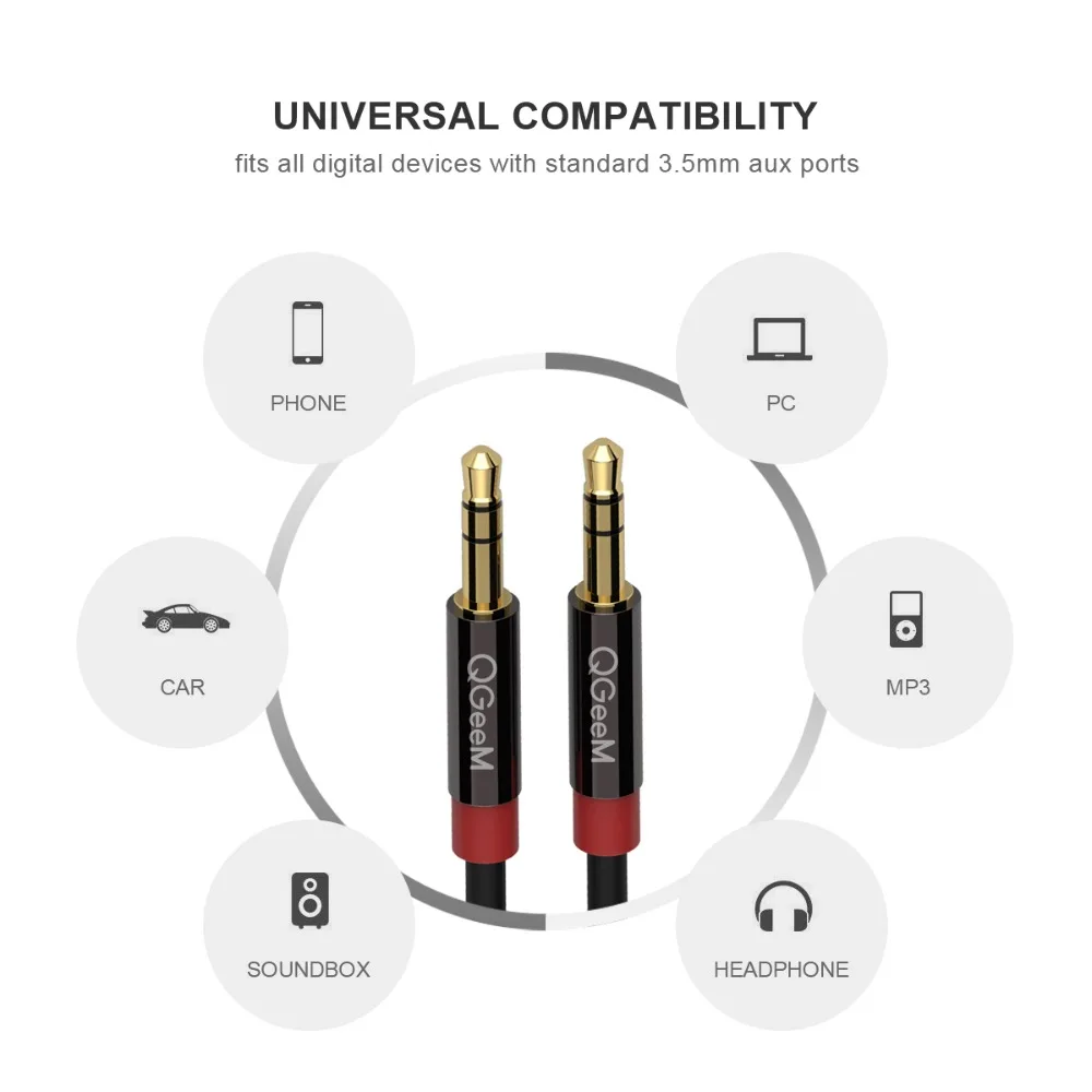 QGEEM AUX Male to Male 3.5 Audio Cable