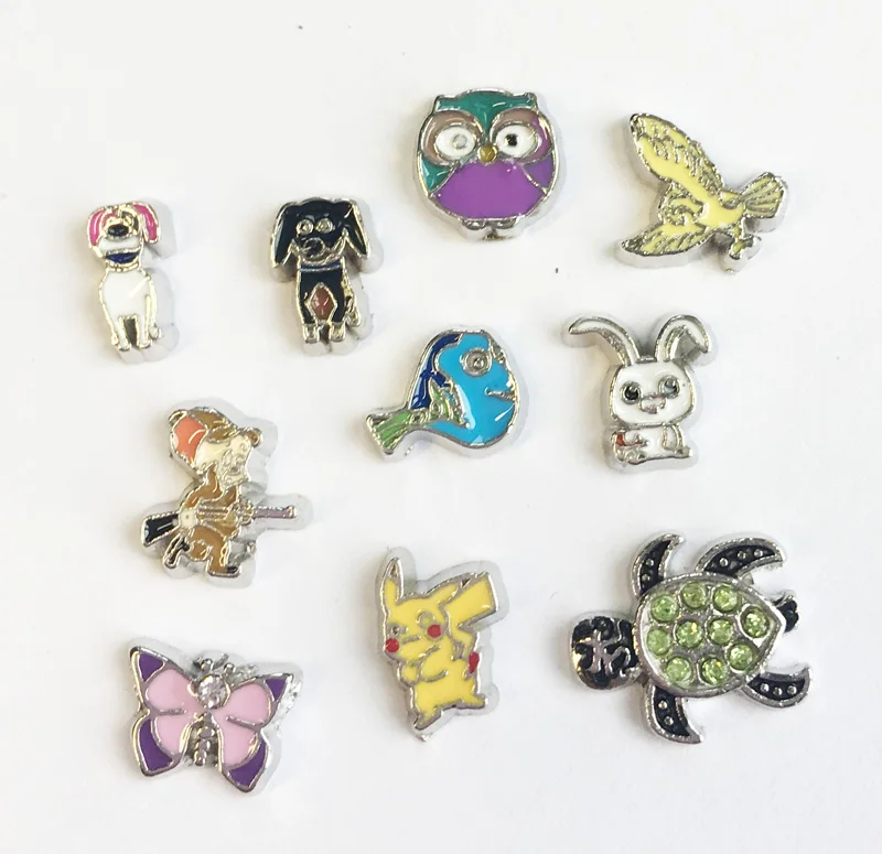 

Free Shipping, 10pcs Enamel Floating Charms Fit For Lockets, Gifts