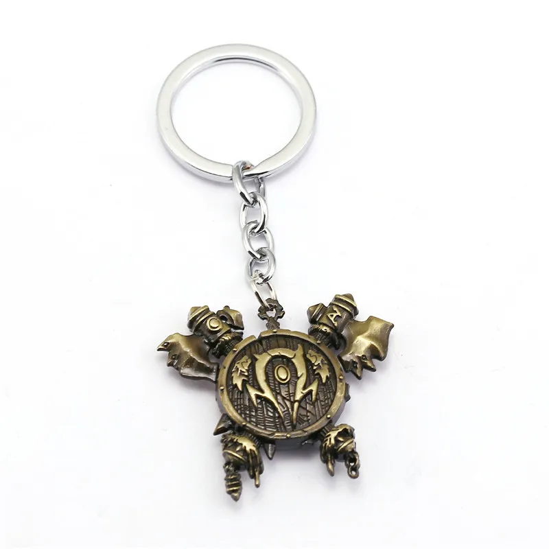 

ORP Anime game peripheral product Accessories Jewelry Key Chain WOW Orc Undead Tribe logo 3D stereo key chain pendant