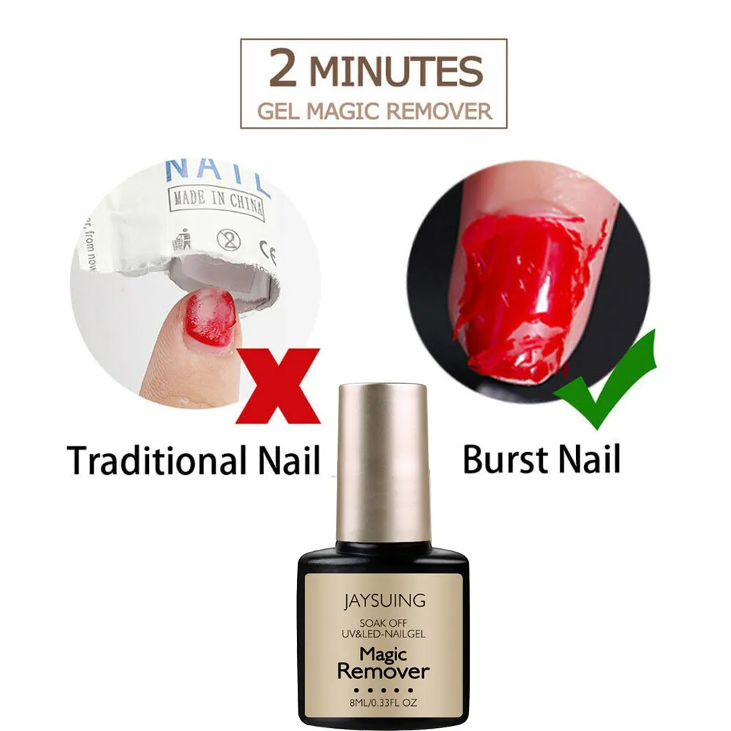 1 бутылка Гель-лак для ногтей Burst Magic Remover Гель-удалитель Magic Nail 8 мл удаляет Гель-лак легко быстро