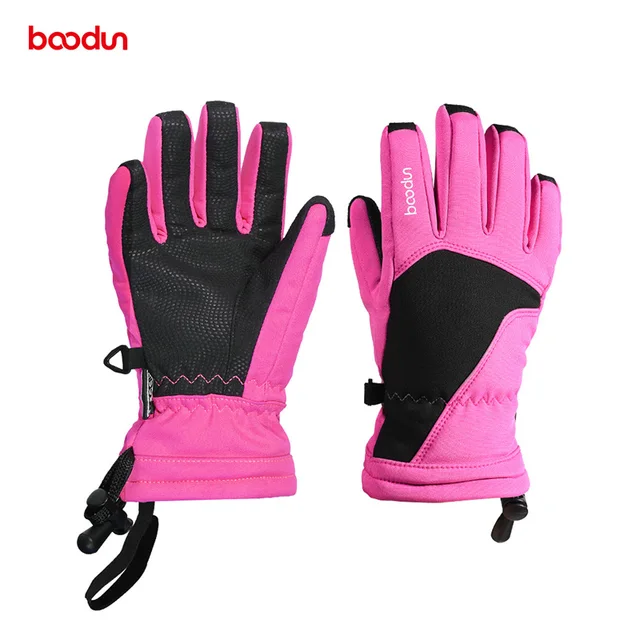 US $11.99 BOODUN Winter Children Snow Sport Gloves Warm Velvet Skiing Snowboard Gloves Kids Riding Mittens 6-