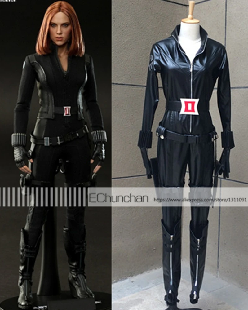 Black widow kostüm Halloween superhero black widow cosplay leder