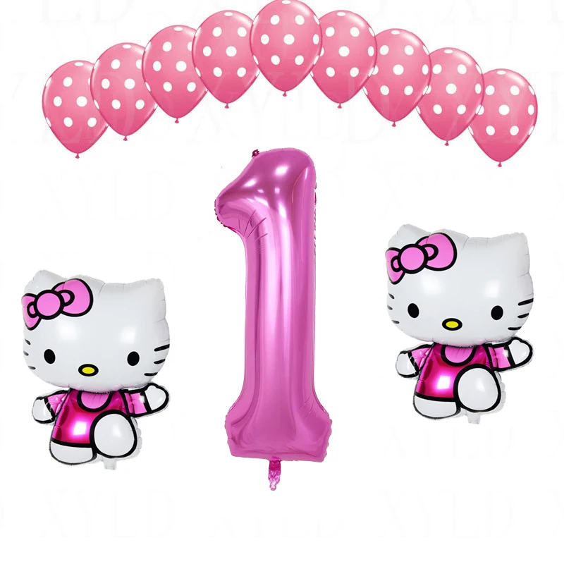 1 комплект hello kitty40 воздушный шар в розовый горошек латексные шары для маленьких