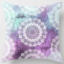 Creative design beautiful flowers color pattern round shape flowers men women square pillow case pretty floral pattern case creative color matching five pointed star pattern square shape pillowcase without pillow inner