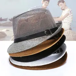 Новинка 2018 г.; летние пляжные шляпа Соломенная ВС Шапки для Для мужчин Для женщин Джаз Кепки Большой Брим Вс Шапки хорошее качество кожи