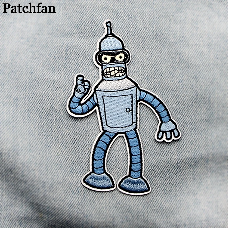 20 шт./партия, термонаклейки с аппликацией Futurama, рубашка, сумка, одежда, куртка, кепка, вышитая наклейка, нашивка для одежды, A2092