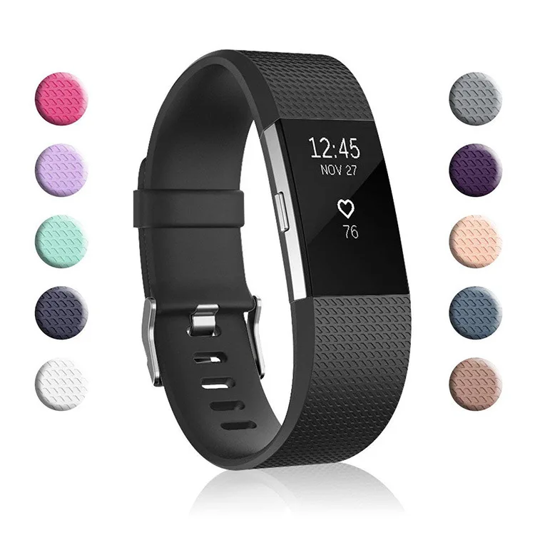 Горячая замена силиконовый ремешок для наручных часов часы банда Bande Fitbit заряд 2