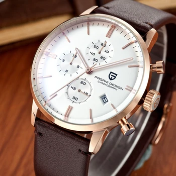 

2019 PAGANI DESIGN Luxury Brand Sport Watches Men Waterproof Leather Quartz Watch Clock Relogio Masculino Zegarek Damski Saat