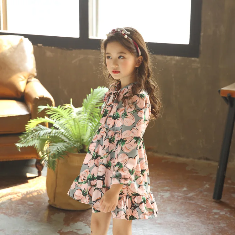 floral big girls school dress long sleeve 2018 new spring summer autumn a live children dress print flower baby girls clothing 2018 4 5 6 7 8 9 10 11 12 13 14 15 years little big girls  dres for kids toddler girl dresses (1)