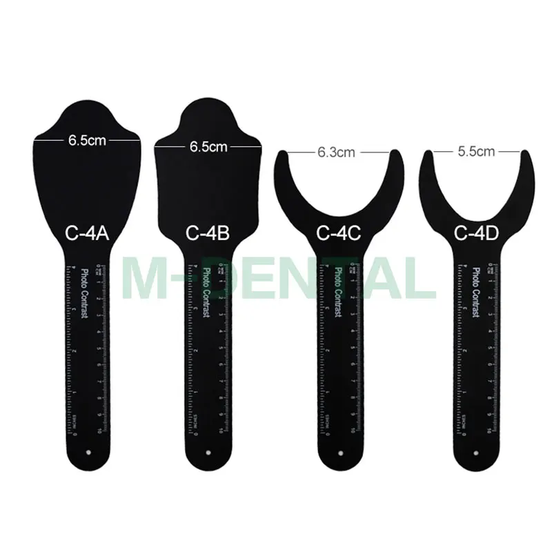preto da foto oral com marca de escala placa de fundo 4 pçs e Grupo ortodôntico dental bochecha placa imagem contraste autoclavável instrumento 2 Contraste Oral Com Marca de Escala Autoclavável Instrumento