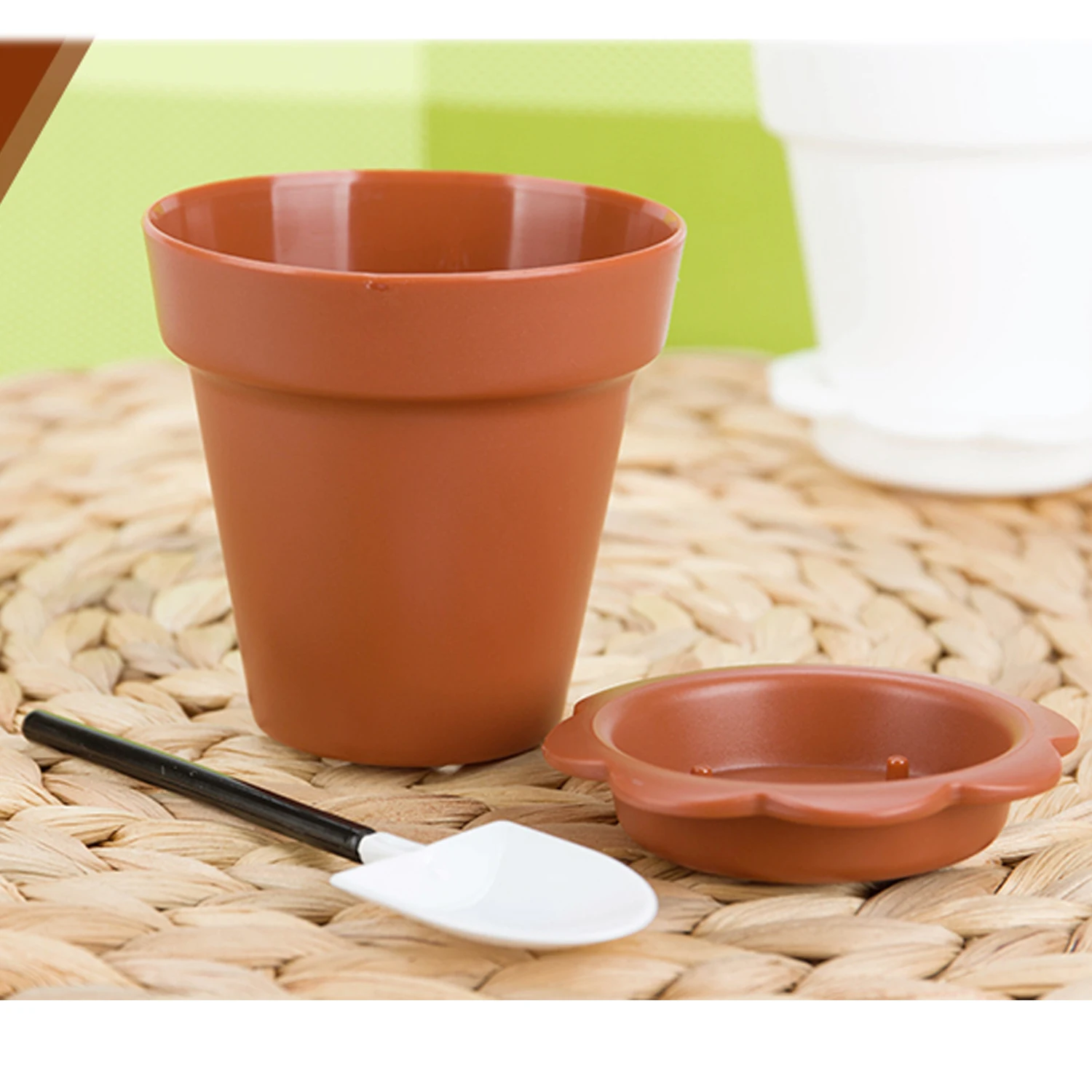 

Behogar 10 PCS 180ml Home Household Party Flower DIY Baking Jelly Cake Yogurt Mousse Storage Transparent Cup Holder Lid Shovel