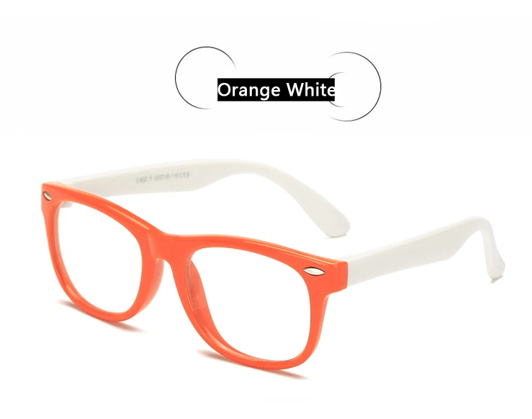 Детские оптические очки, оправа для детей, для мальчиков и девочек, близорукость, оправы для прописанных очков, прозрачная оправа для очков Oculos - Цвет оправы: orange white