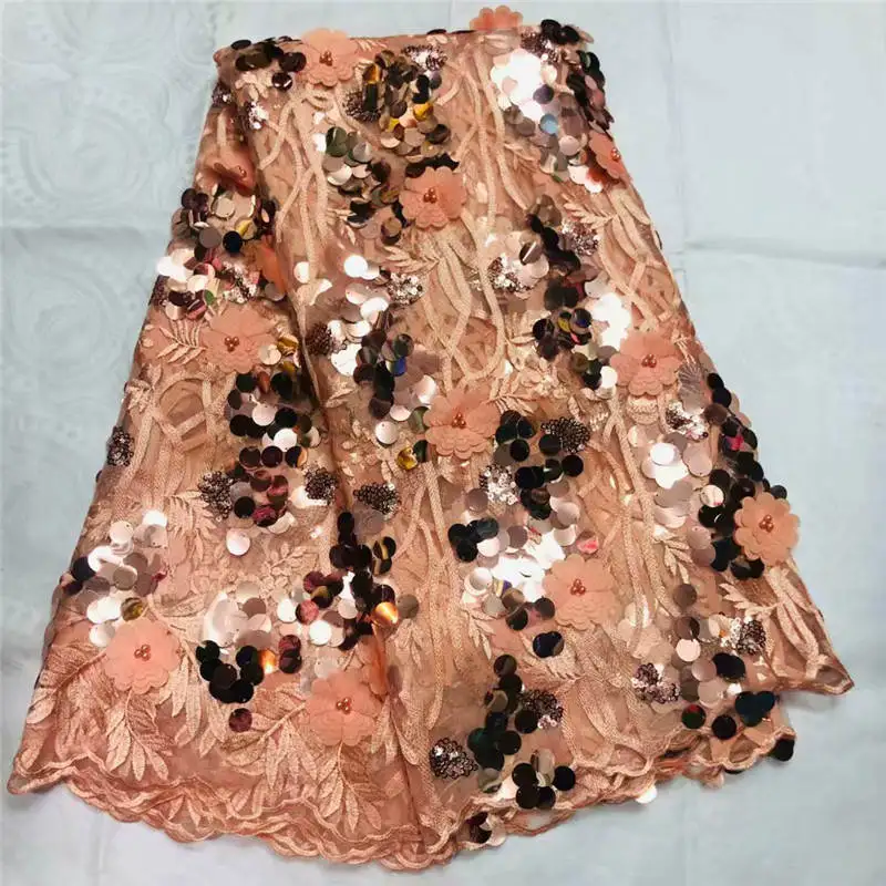 

MW!Luxury African Lace Fabric High Quality French Organza Lace Fabric 2019 New Arrival Sequins Lace Fabrics For Wedding ! L32219