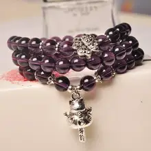 Создание оригинальной модный браслет с кристаллами фиолетового цвета с милым Catty многослойный браслет для девочки