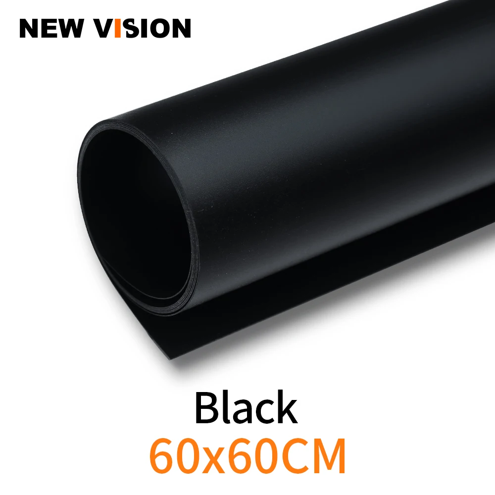 

Black 60X60cm 24*24inch Photography Backdrop Paper Matte PVC Vinyl Seamless Background Seamless Water-proof
