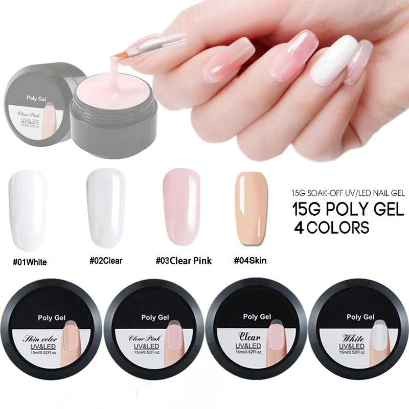 Buy UV Poly Gel Nail Builder Poligel Nails Kit