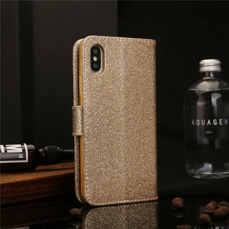 BELIAL Case for iPhone X Case Glitter Bling Luxury Diamond Wallet Leather Flip Cover for iPhone 5 5S SE 6 6s 7 8 Plus for Women (8)
