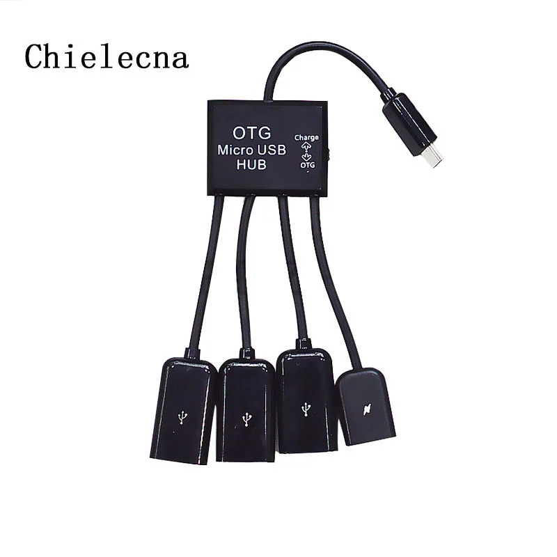 Chielecna Горячая 4 порта микро USB2.0 Зарядка питания OTG концентратор кабель для смартфона стол