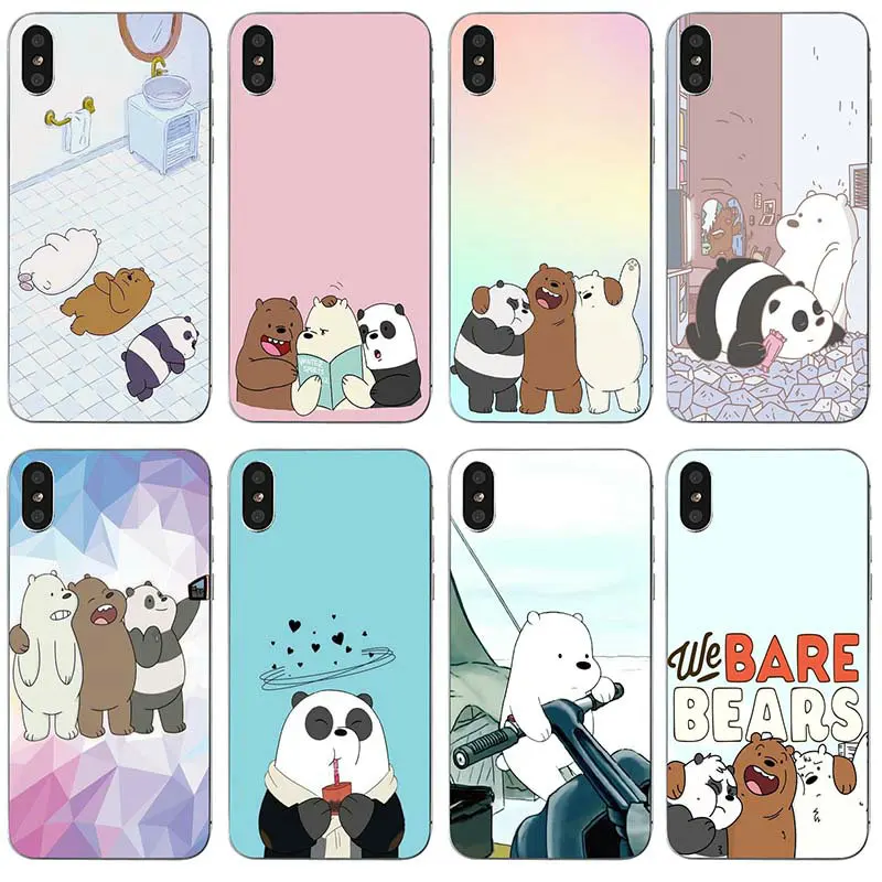 Мультяшная сеть We naked Bear мягкие силиконовые телефонные чехлы из тпу для iphone 4