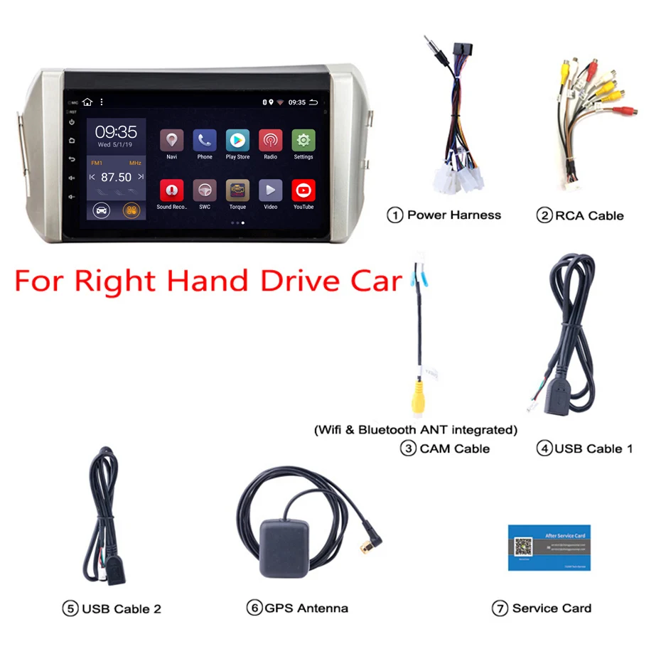 Flash Deal 9 inch 2.5D IPS HD multi-touch screen Android8.1 2G RAM 32G ROM NAVI with BT USB WIFI SWC for Toyota Innova 2015-2018 RHD 2