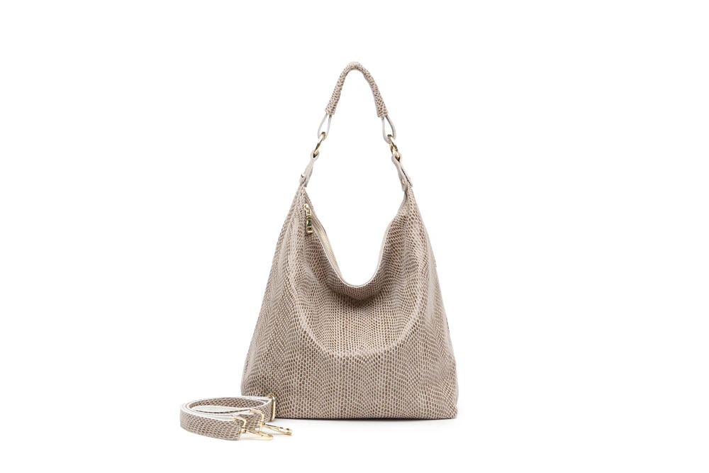 Couro Reais Bolsas Grandes de Ombro Ouro