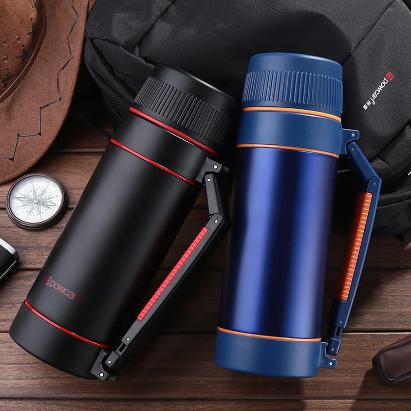 

Travel 304 Stainless Steel High Capacity 2000ML Thermos Mug Cap Coffee Tea Food Bottle Swig Wine Cups Outdoor Household
