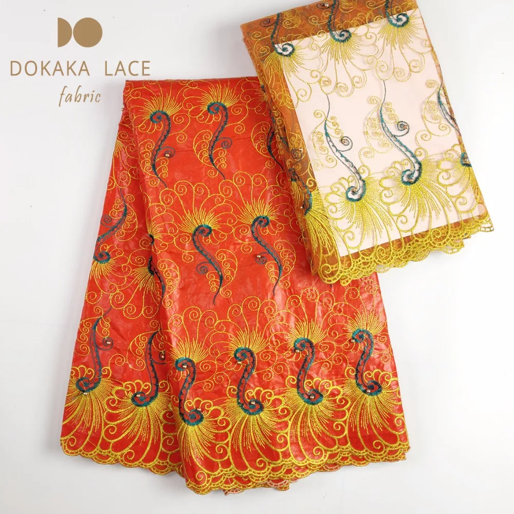 

5+2 Yards Style African Nigerian Bazin Riche Lace Fabric Beaded Embroidered Brode Fabrics For Women Wedding Party Dress Sewing