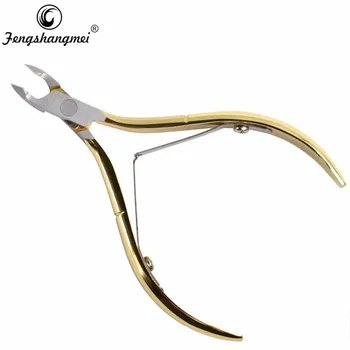 

Fengshangmei Precise Nail Cuticle Nippers Gold Cutter Nail Tools Silver Stainless Nail Cuticle Scissors