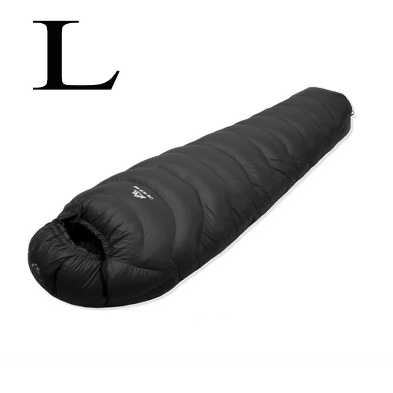 LMR гусиный пух 1000 г наполнение Мумия спальный мешок-15~ 0 ультра-легкий Открытый Кемпинг взрослый дышащий ленивый мешок - Цвет: Black L