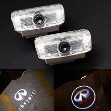 2X дверь автомобиля СИД светильник для Infiniti Q50 FX35 FX37 F50 G37 Q60 EX25 EX35 G35 M25 M35 лампой логотип приветствуются светильник стайлинга автомобилей