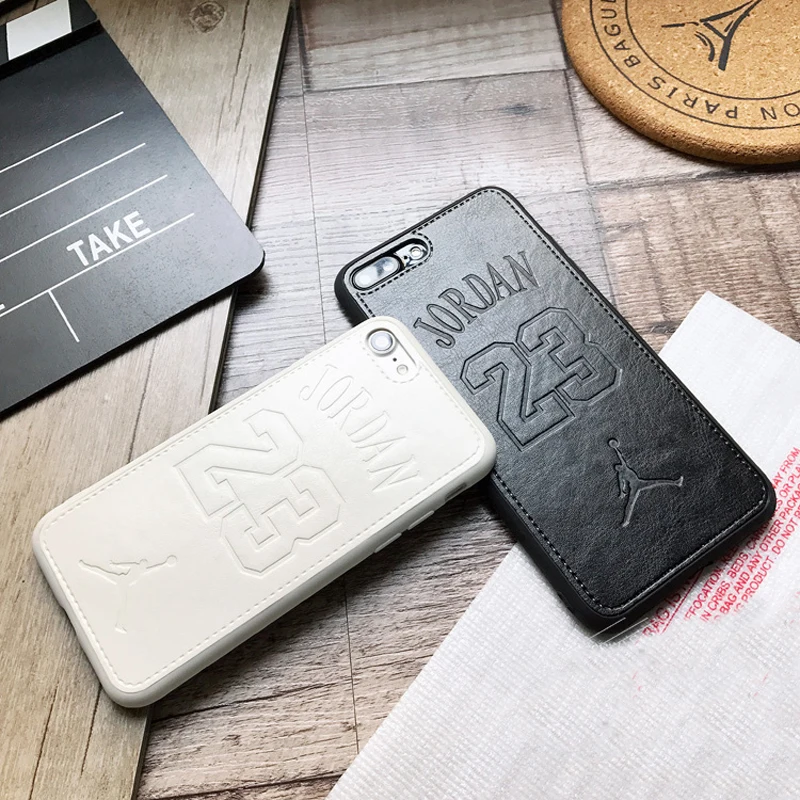 

Luxury fly man Jordan 23 Soft leather cover case for iphone 6 S 6S plus 7 7plus 8 8plus X 10 XR XS MAX jump man bull phone coque