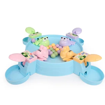 

60pcs Beads Multiplayer Feeding Frog Swallow Beads Table Game Hungry Frogs 3D Board Game Child Educational Toys Gift For Kids