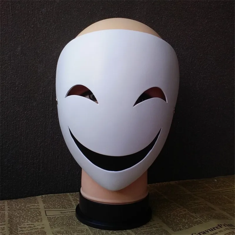 Черные пули улыбка лицо белая Смола Маска Kagetane Hiruko страшная маска для мужчин Хэллоуин Косплей Костюм Маскарад призрак Вечерние Маски