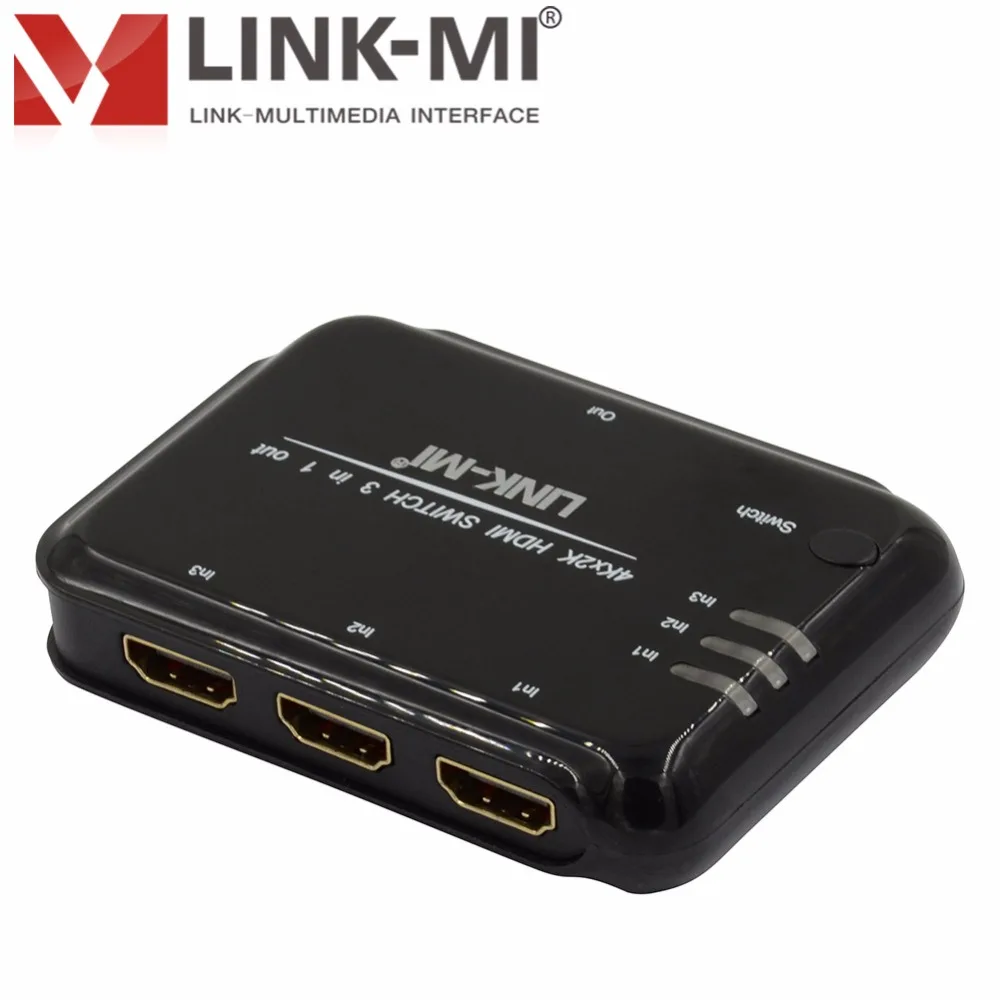LINK MI LM H301S HDMI 1 4 переключатель 3x1 мини сплиттер 3 порта концентратор коробка Авто в