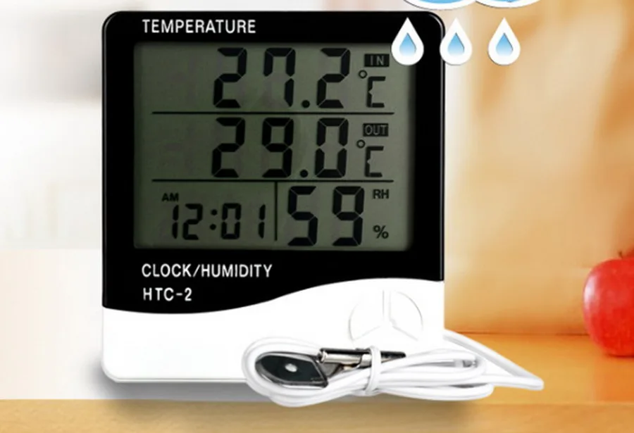 

by dhl 100pcs HTC-2 Digital LCD Thermometer Hygrometer Electronic Temperature Humidity Meter Indoor Outdoor Tester