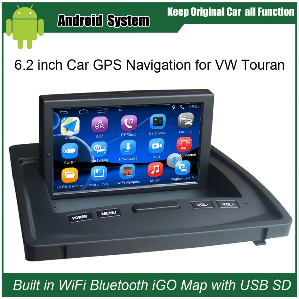 

Upgraded Original Android Car Radio Player Suit to Volkswagen VW Touran Car Video Player Built in WiFi GPS Bluetooth