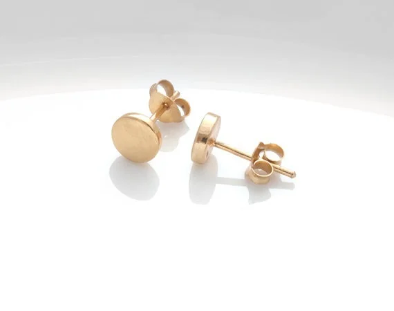1 пара модные маленькие простые круглые сережки в форме пирожка серьги гвоздики с