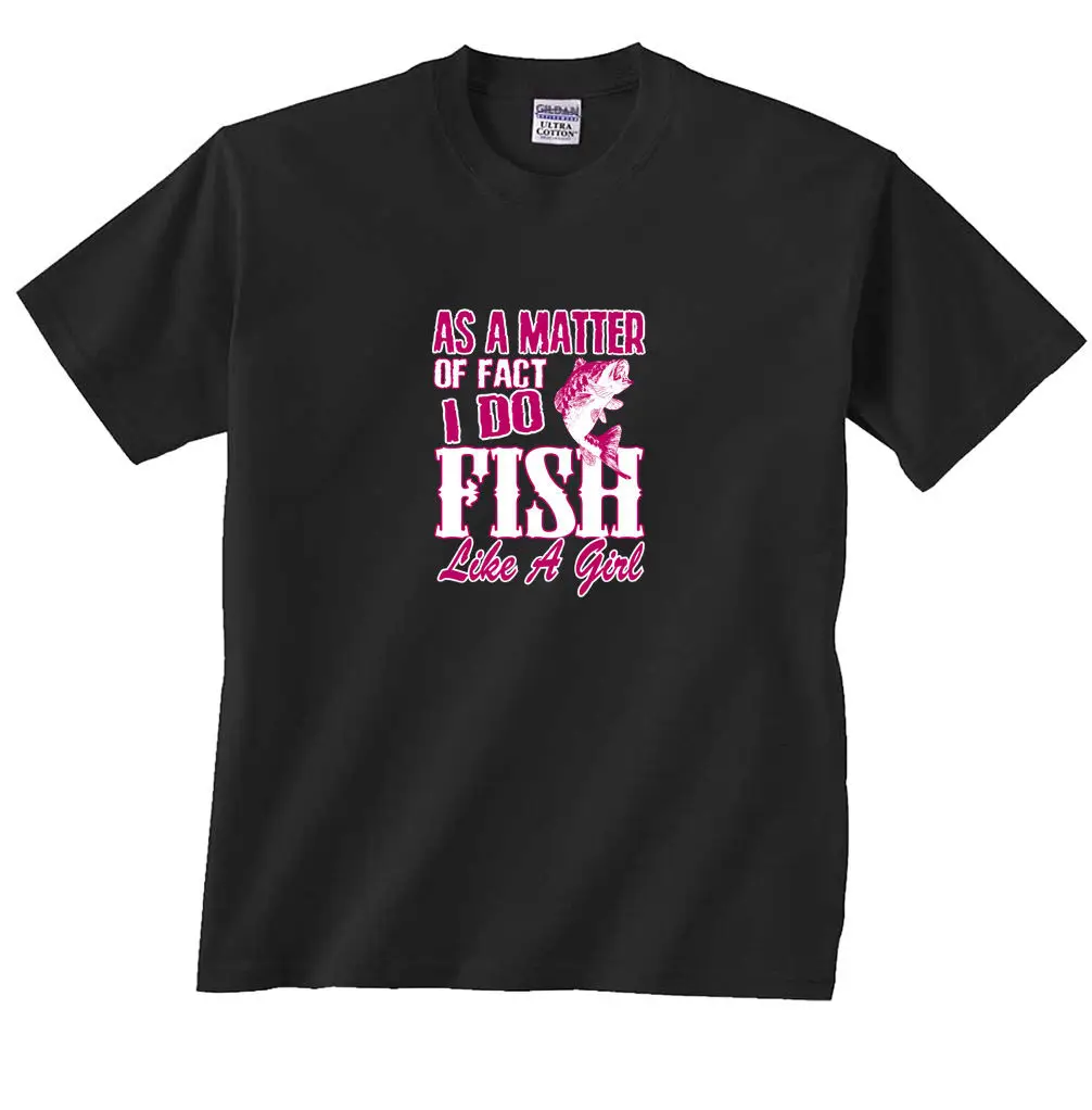 На самом деле I Do Fish Like a Girl футболка для рыбалки крутая Повседневная Мужская