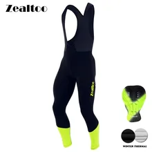 Zealtoo Warm 2018 Winter Thermal Fleece Cycling Long Bicycle Bib Pants 3D Gel Pad Bike Bib Tights Mtb Men Ropa Ciclismo
