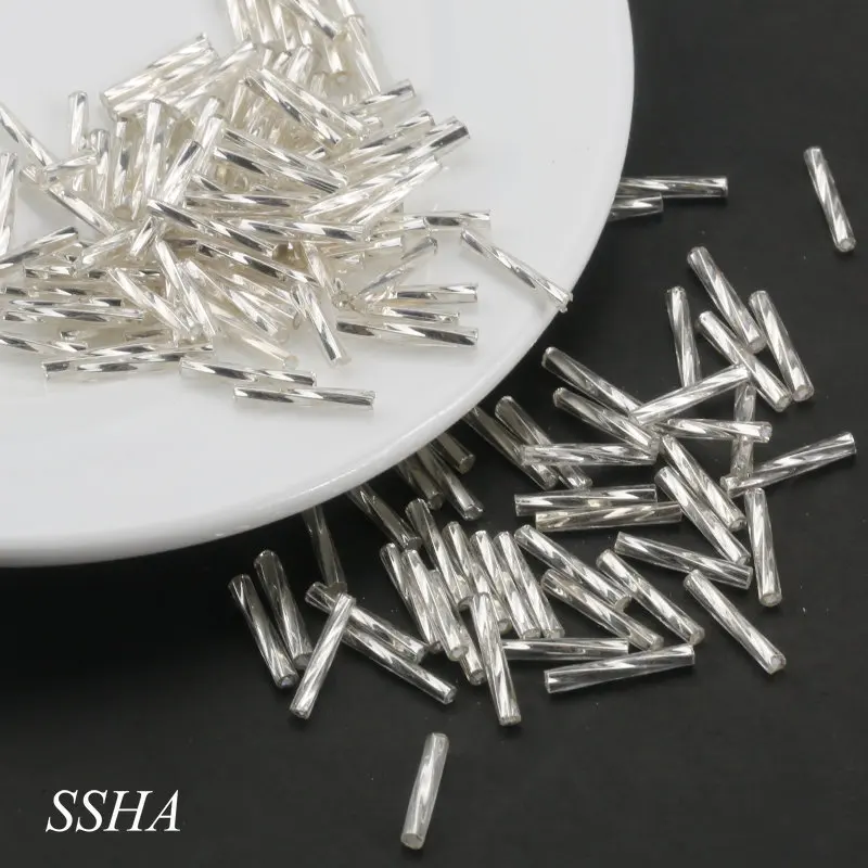 30 г/упак. цвет покрытия 2.5X12.mm прозрачная трубка бисер Стеклянные Бусины Подходят